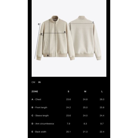 Zara Men's BOUCLÉ TEXTURED JACKET Blue Lapel Collar - Strap Cuffs Size US S New - Picture 13 of 13